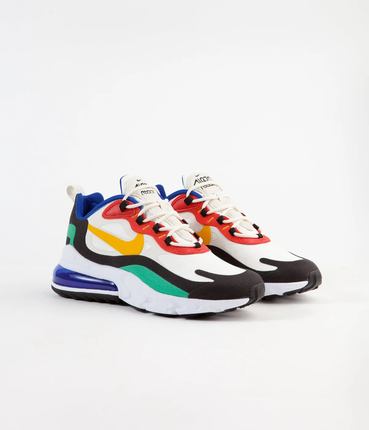 Nike Air Max 270 React Shoes - Phantom / University Gold - University Red