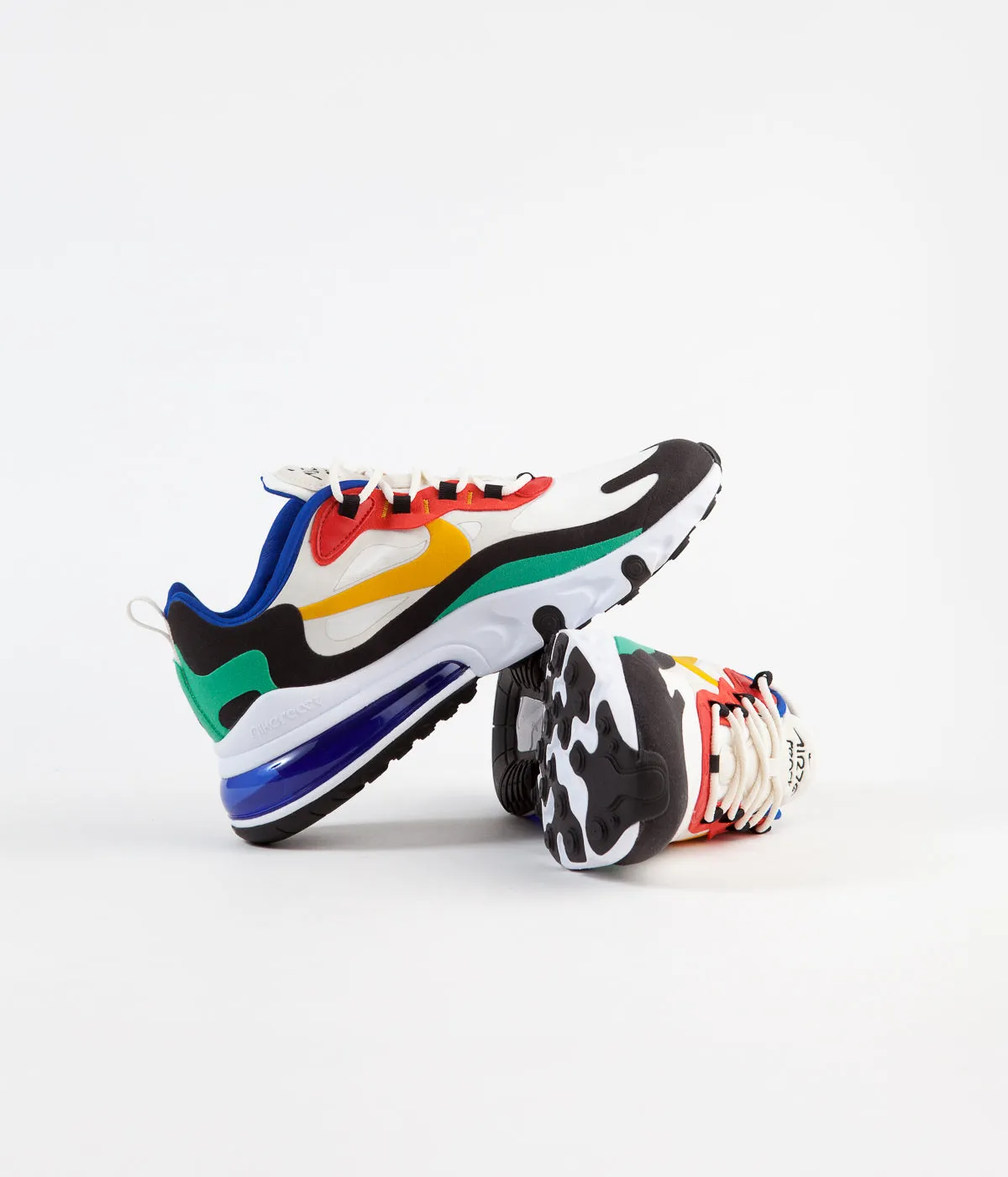 Nike Air Max 270 React Shoes - Phantom / University Gold - University Red