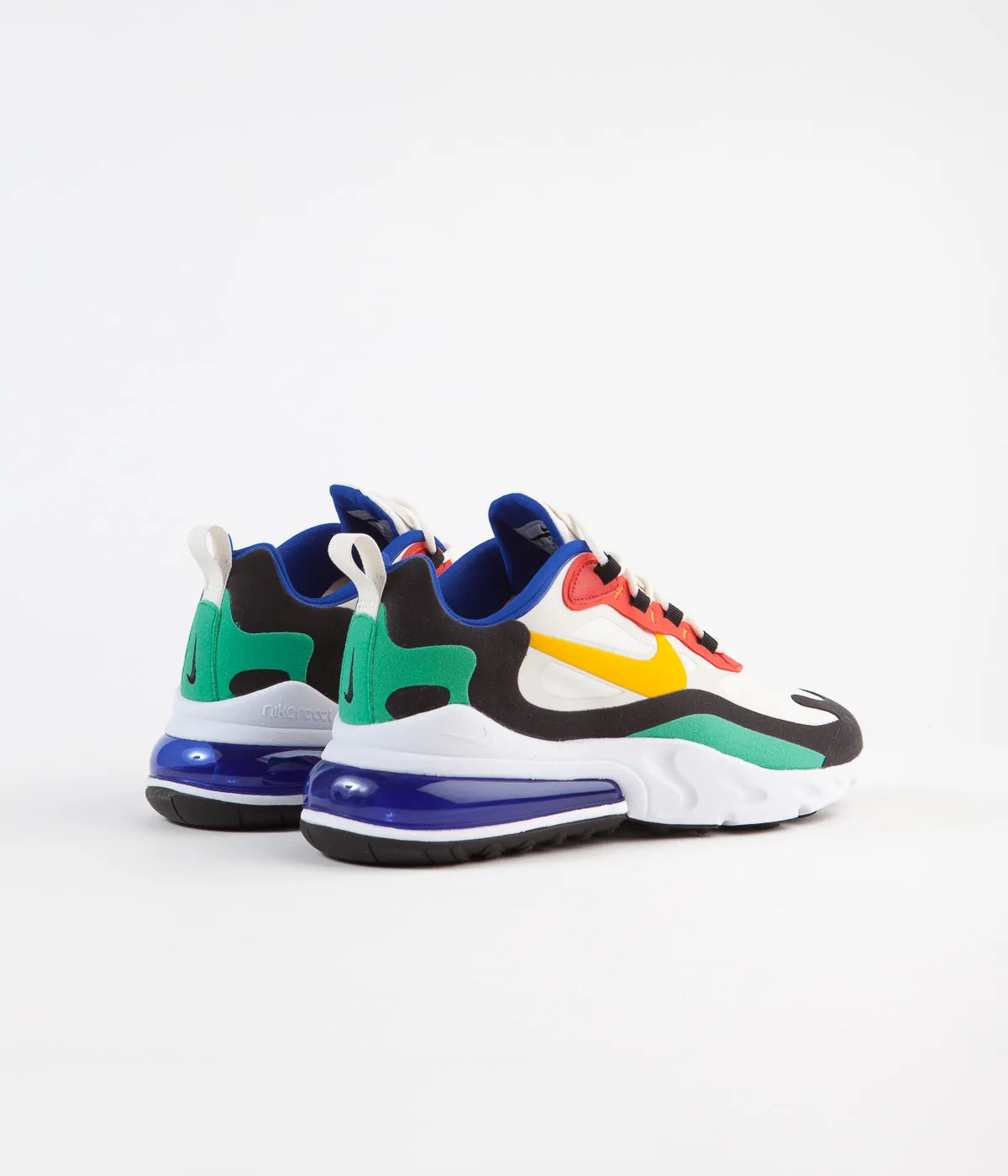 Nike Air Max 270 React Shoes - Phantom / University Gold - University Red