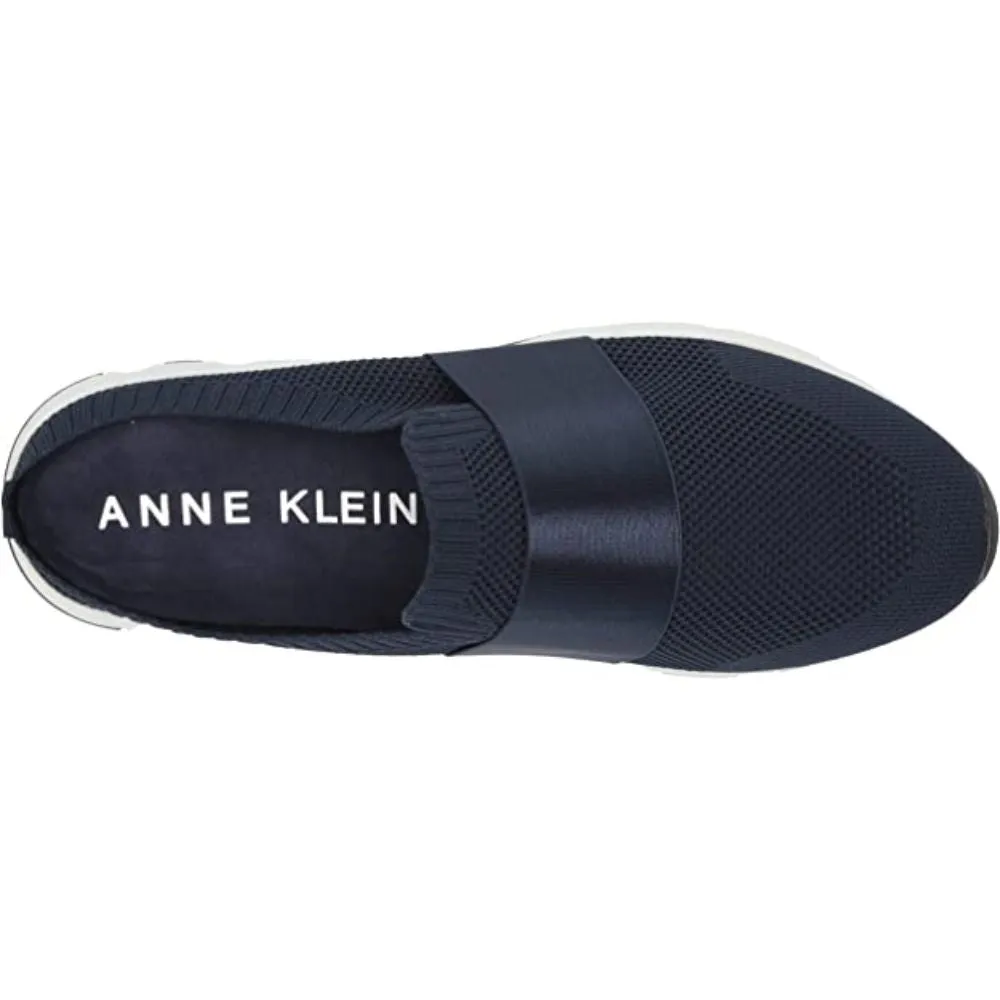 On the Go Navy Fabric Anne Klein Sneakers