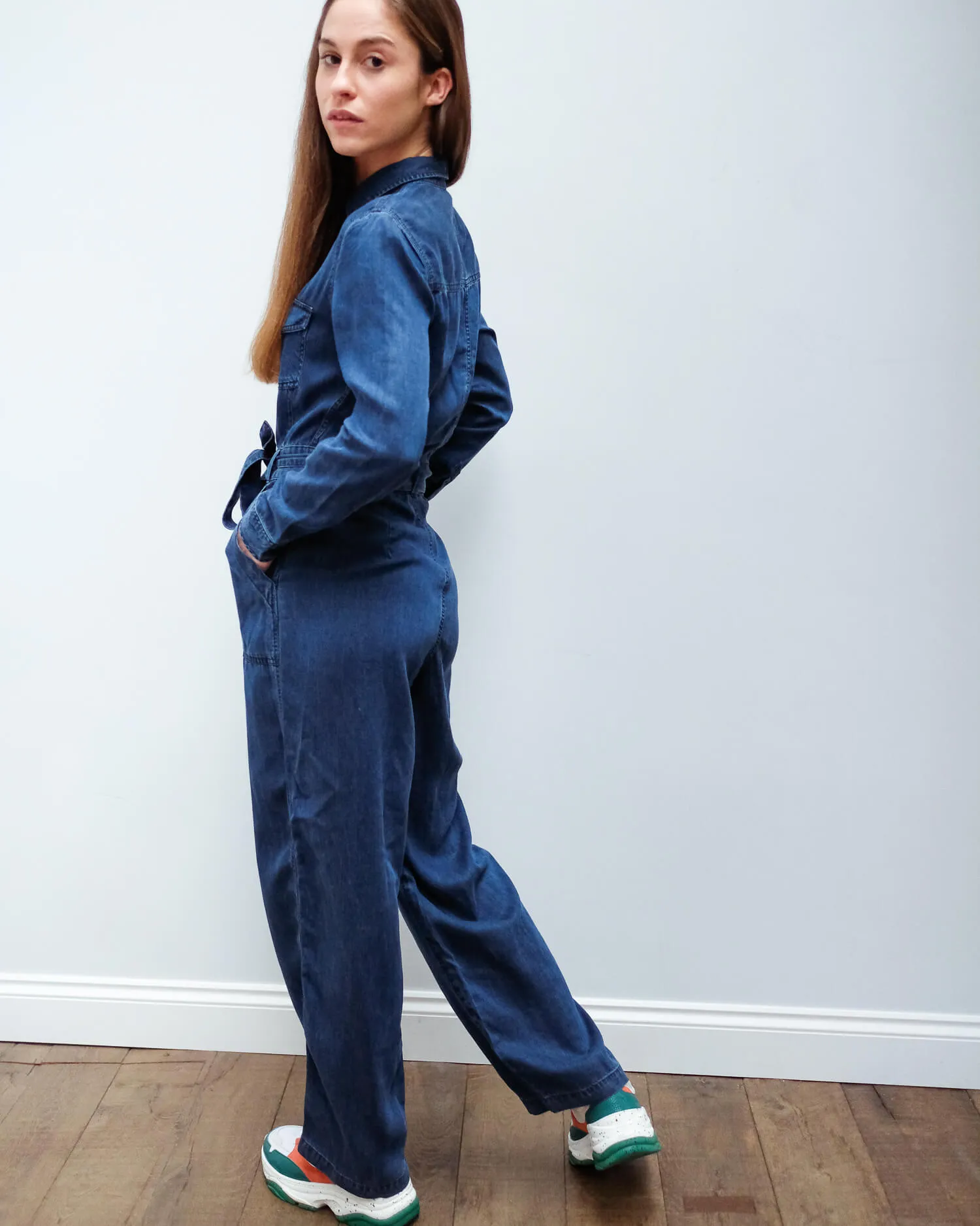 R Kenley jumpsuit in dark vintage