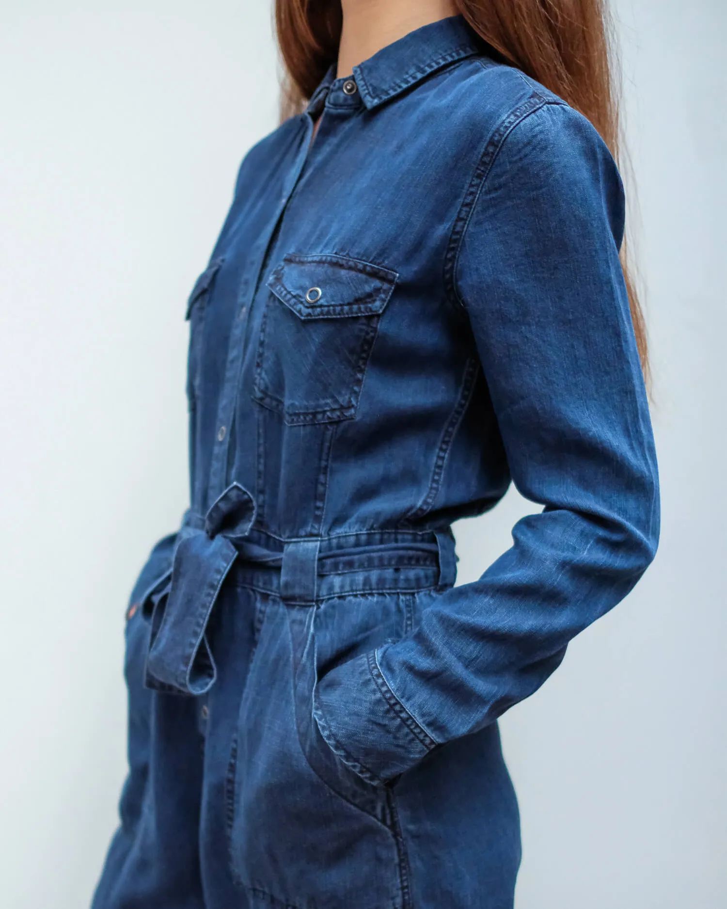 R Kenley jumpsuit in dark vintage