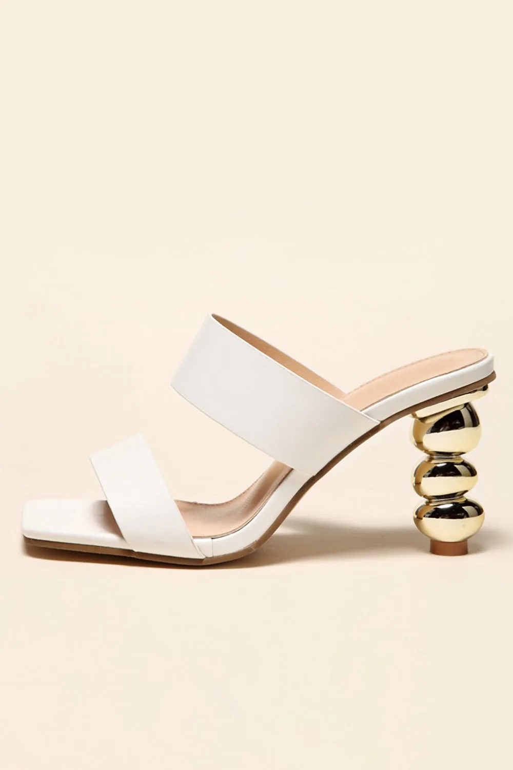 Square Toe Shaped Gourd High Heels