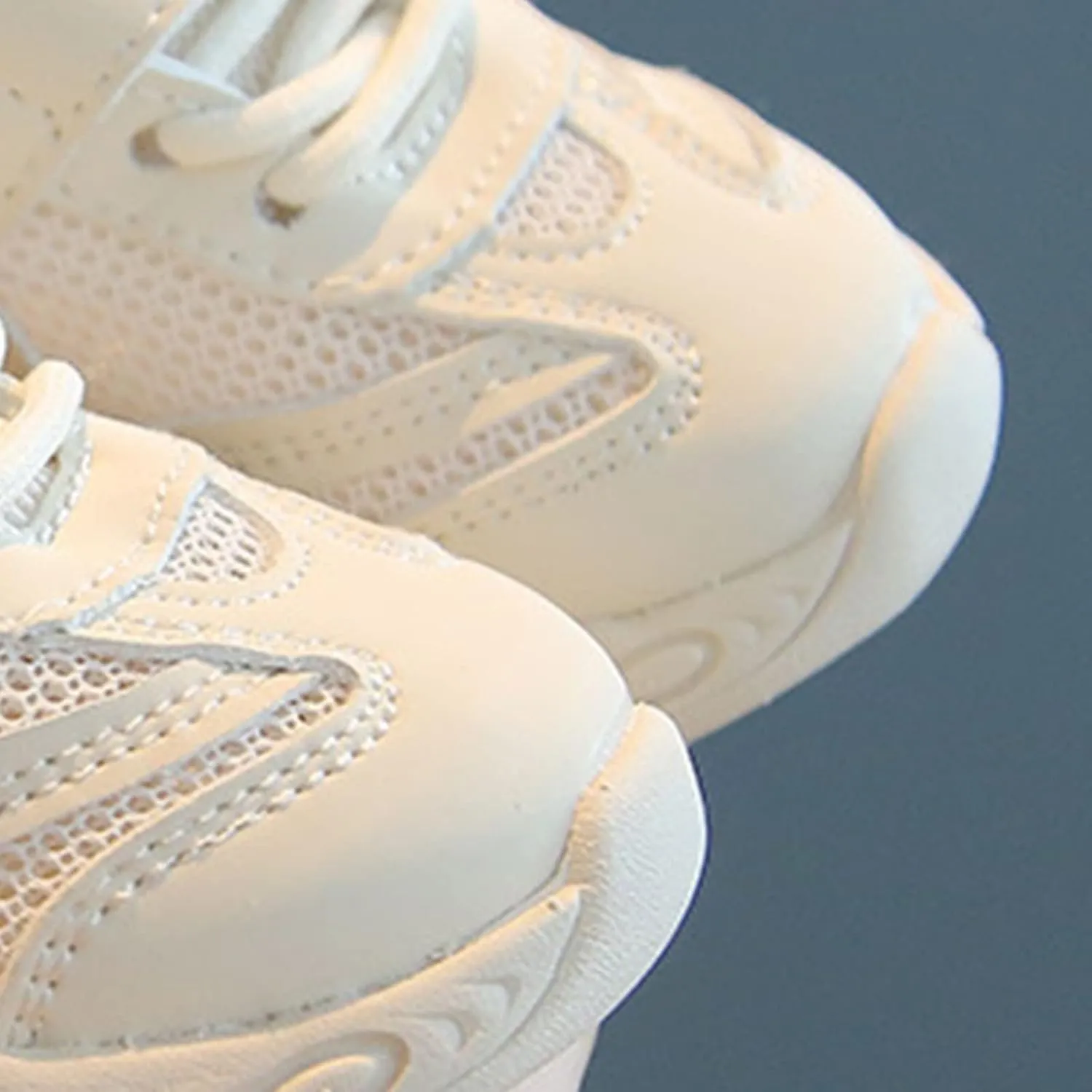 Toddler Girls Sneakers New Solid Color Double Mesh Breathable Non Slip Children's No Heels Sport Shoes Breathable Sneakers