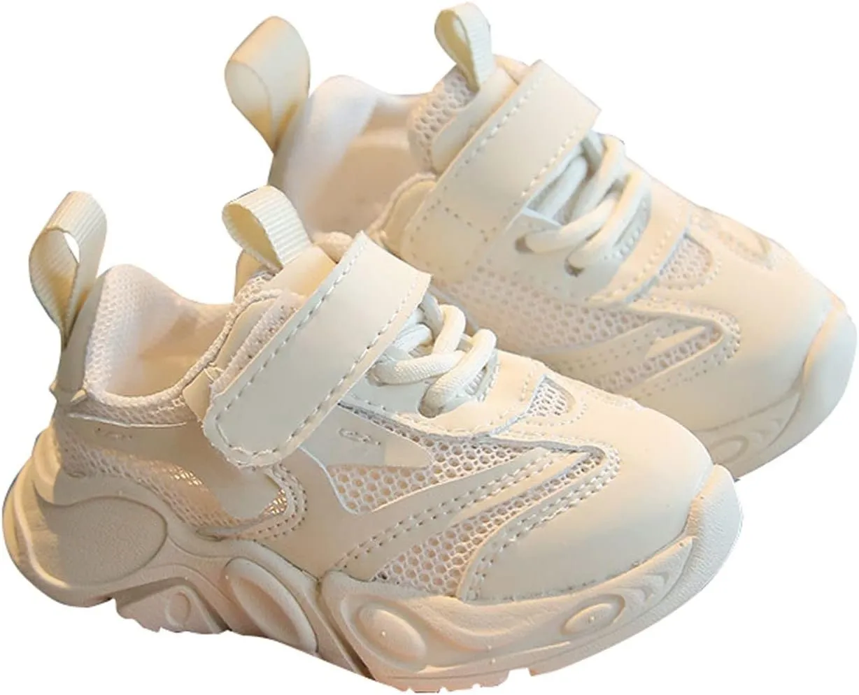 Toddler Girls Sneakers New Solid Color Double Mesh Breathable Non Slip Children's No Heels Sport Shoes Breathable Sneakers