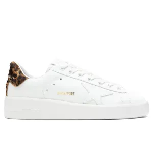Women's Pure Star - White/Brown Leopard