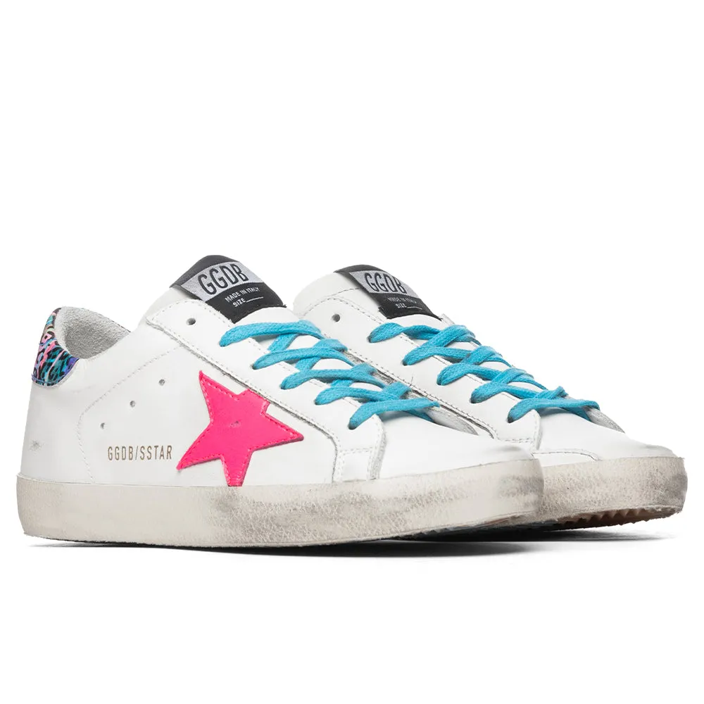 Women's Super-Star Sneakers - Milk/Fuchsia Fluorescent