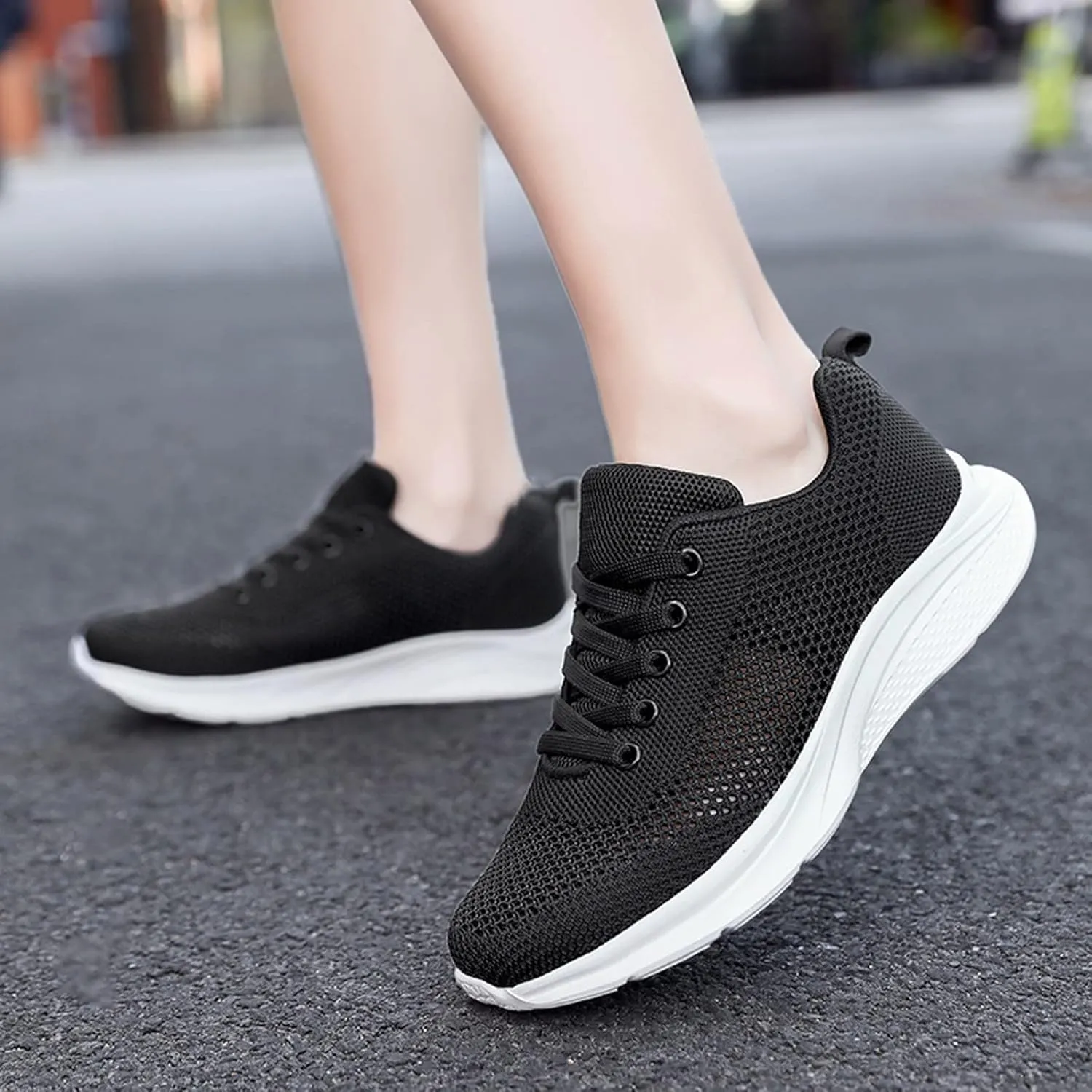 Women's Walking Shoes Lightweight Tennis Fashion Sneakers Lace Up Tennis Shoes Men Jogging Slip On Shoes Casual Walking Sneakers Platform Tennis Shoe Trainers Shoe