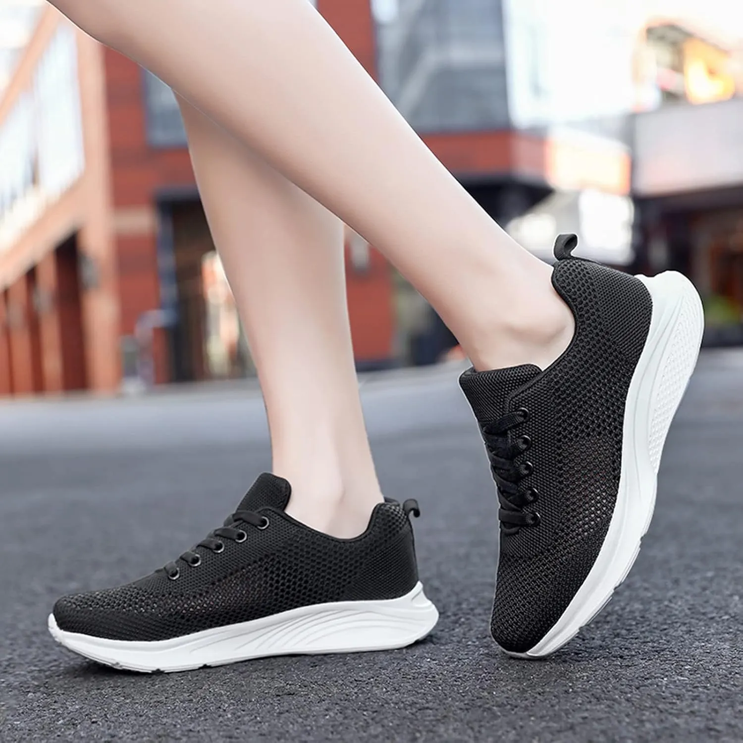 Women's Walking Shoes Lightweight Tennis Fashion Sneakers Lace Up Tennis Shoes Men Jogging Slip On Shoes Casual Walking Sneakers Platform Tennis Shoe Trainers Shoe